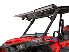 SuperATV Scratch Resistant Flip Windshield for Polaris RZR XP 1000 (2014-2018)
