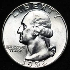 UNCIRCULATED UNC MS 1956 WASHINGTON SILVER QUARTER FREE SHIPPING