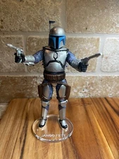 Star Wars Black Series Jango Fett Acrylic Base / Stand *NO TOY*