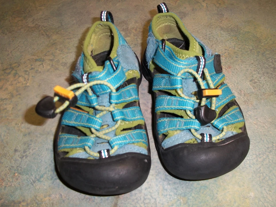 Keen Newport H2 Sandals Blue Green Shoes Toddler Kids Size 11 Hiking Waterproof - Image 2 of 3