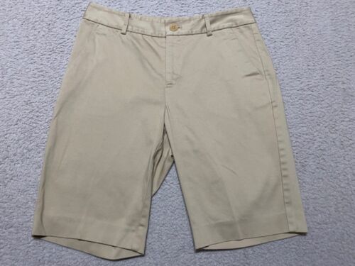 Lauren Ralph Lauren Shorts Womens Sz 2P Beige Bermuda Inseam 9" Petites Beach
