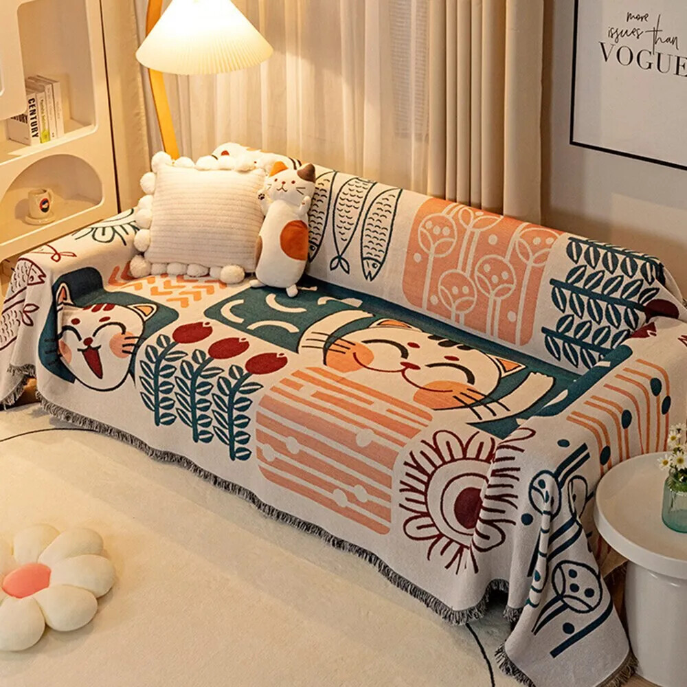 Dibujos animados elegantes: fundas de sofá para un protector de muebles acogedor y minimalista