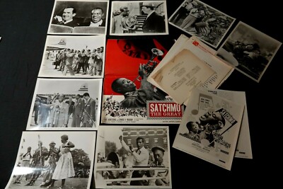 louis armstrong SATCHMO THE GREAT seltene Pressefotos + Ordner Kino Jazz 1957