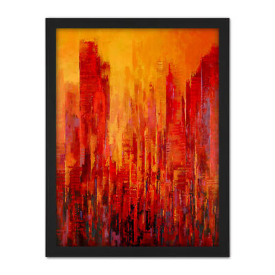 Clo Baril Nature Et Architecture Skyscrapers Painting Framed Wall Art Print