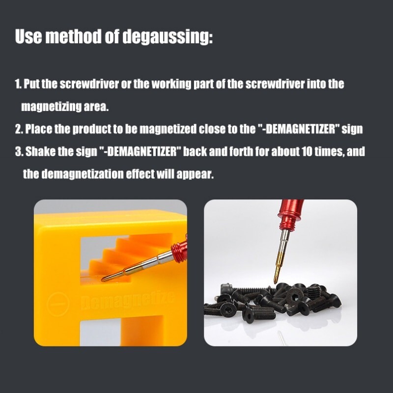3 Pc Demagnetizer Magnetizer Tool Screwdriver Magnetic Pick Up tool Tips Screw
