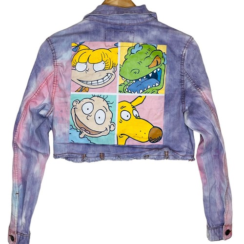 Members Only X Nickelodeon RugRats Jean Jacket tye dye size childrens M - Picture 10 of 15