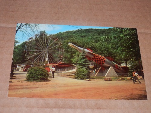 ELYSBURG PA - 1961 USED POSTCARD - ROCKET SHIP to OUTER SPACE - FERRIS WHEEL