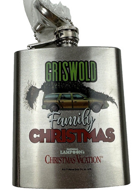 (1) Spoontiques Christmas Griswold Family Christmas National L 7oz  Metal Flask