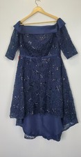JJ'S House Women's Navy Blue Sequined Special Occasion Dress Size 16