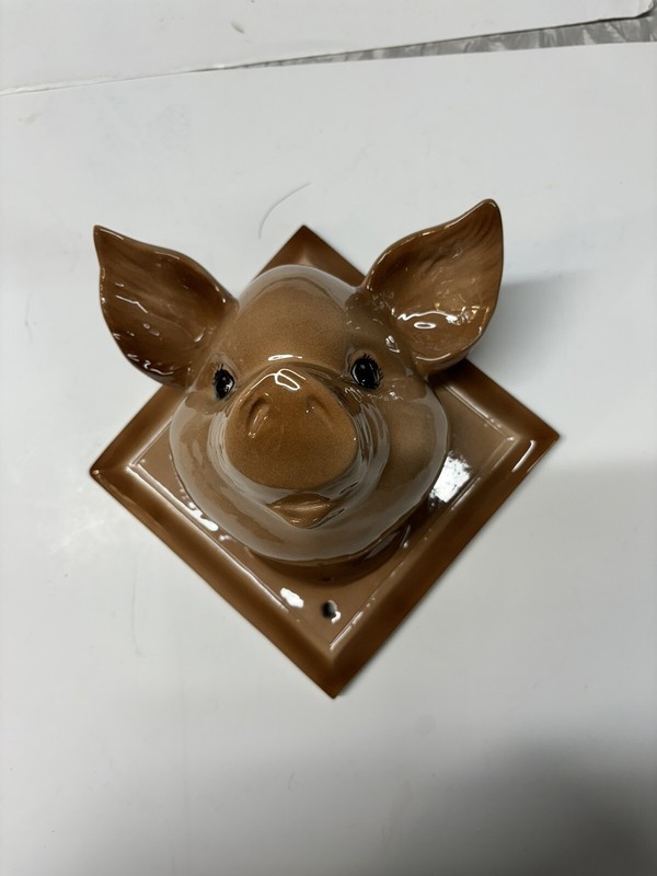 Ceramic Pig Wall Plaque 