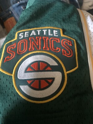 Champion NBA Vintage Road Shorts Seattle Super Sonics Green Authentic XL