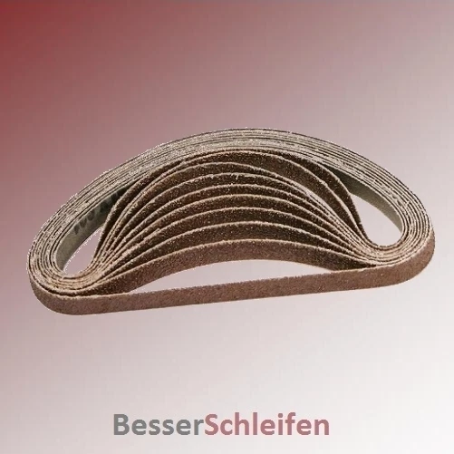 BESSERSCHLEIFEN 10 Schleifbänder Schleifband 25x762 mm Körnung P400 Gewebebasis