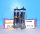 50EH5 NOS RCA 1970s radio audio amplifier vintage vacuum tubes 2 valves tested