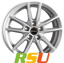 Borbet W crystal silver 6.5x16" ET45 LK5 112 ML 57.1 Alufelgen 16 Zoll