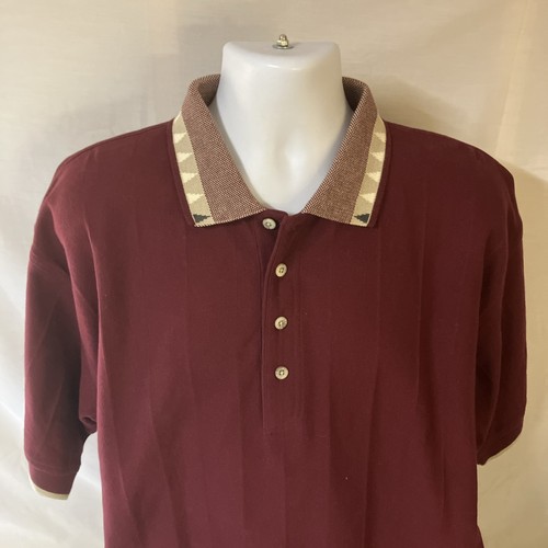 Vtg 1997 Greg Norman Mens Polo Shirt Maroon Purple XL 100% Cotton NWT Free Ship - Picture 2 of 12