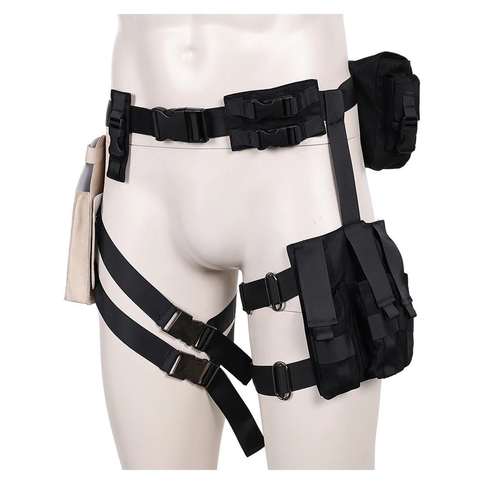 RE 4 Leon S. Kennedy Cosplay Cinturón Pierna Pistola Bolso Funda Cintura Adulto Hombres Mujeres Foto 4 de 4