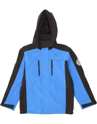 Reebok Jungen Windbreaker Jacke mit Kapuze 10-11 Jahre mittelblau Colourblock BF14