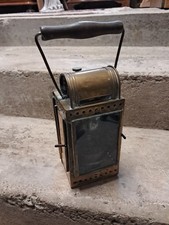 Messing Bahnlampe Eisenbahner Laterne 1960 Gillet KG 