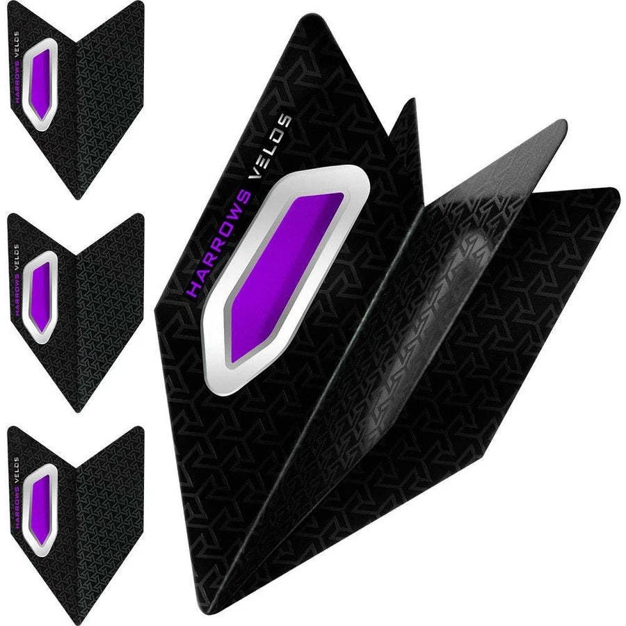 HARROWS DARTS Harrows Velos Dart Flights Purple - 5 Sets