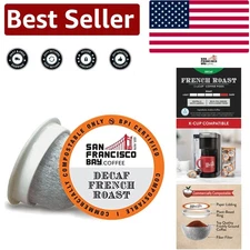 Sustainable 36 Ct Decaf French Roast Coffee Pods Compatible with Keurig 2.0