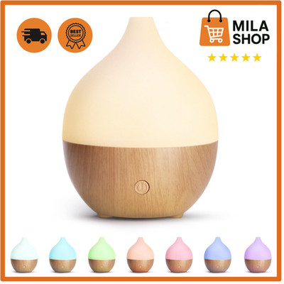 Aromatherapie Diffusor Ultraschall 100 ml RGB Licht weiß Holzmaserung Leise