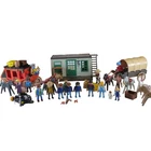 Vintage Playmobil Western Parts Figures Sherriff Office Wagon Stagecoach READ