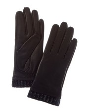 Sofiacashmere Cashmere-Lined Nappa Leather Gloves Women's