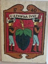 Vintage painting of sign Arts and Crafts style 1900-1915  Old English theme