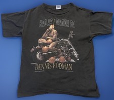 Vintage Dennis Rodman Single Stitch Murina T Shirt As Bad As I Wanna Be Chicago