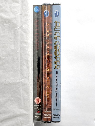 3 x Alice Cooper DVDs Welcome to My Nightmare / Brutally Live / Theatre of Death - Picture 3 of 3