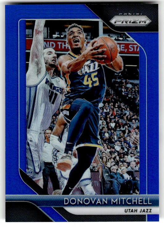 2018-19 Panini Prizm Blue Donovan Mitchell #143 Jazz /199