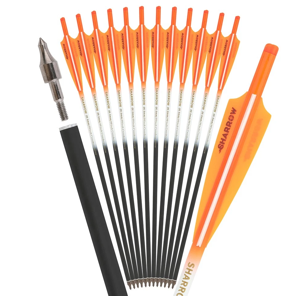 16" 17" 18" 20" 22" Carbon Bolts Archery Arrows 4" Vanes Mini Bow Hunting Target - Image 4 of 4