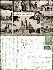 Ansichtskarte Fulda Stadtteilansichten Dom Kirchen Denkmäler 1955