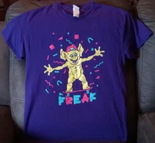 Freddie Freaker Oneyplays, Skateboard Freak, Shark Robot, Purple T-Shirt, Medium