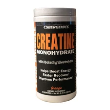 Cybergenics Creatine Monohydrate Electrolytes Powder Orange 6.45 oz Exp 08/2027