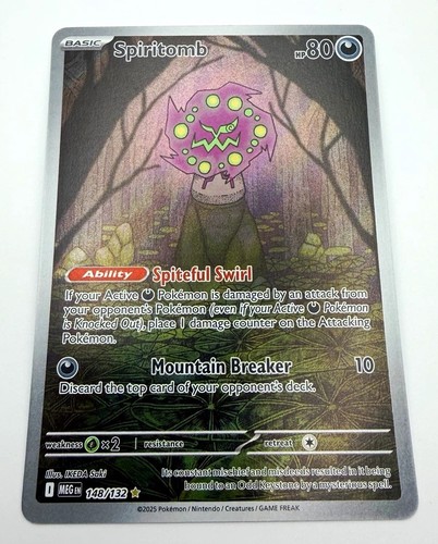The Pokémon Company Spiritomb 148/132 ME01 Mega Evolution Holo ENG Basic NM