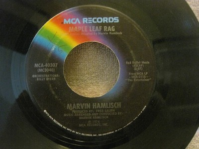 MARVIN HAMLISCH - MAPLE LEAF RAG (1974) MCA Records vinyl 45 good shape