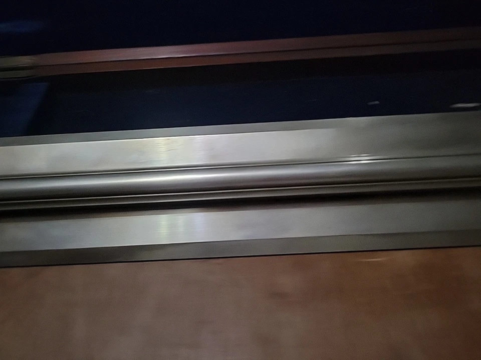 Antigua regla paralela de metal de 1800 de 18" con estuche de madera Foto 3 de 4