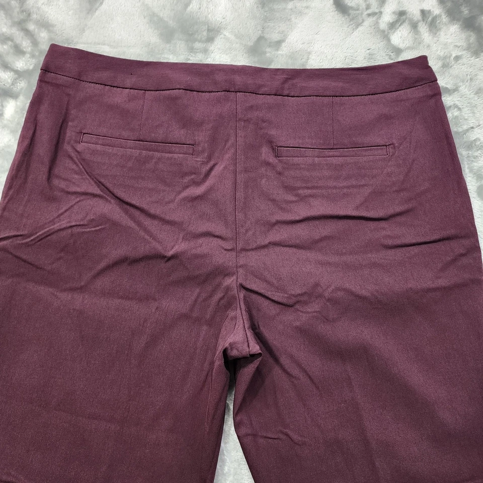 Брюки женские Mario Serrani Italy 14 красные бордовые с высокой талией узкие эластичные на лодыжке - Изображение 3 из 4