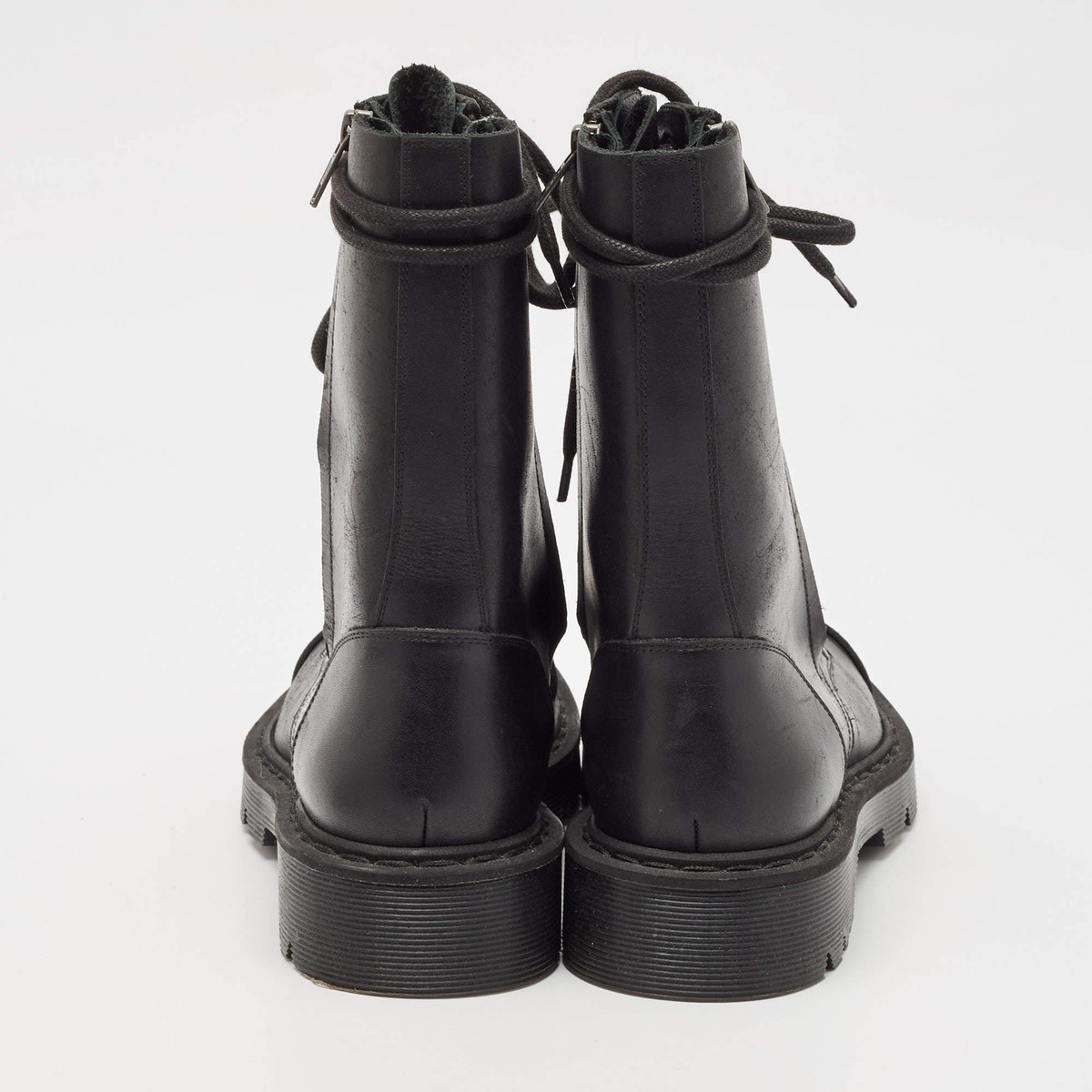 Vetements Black Leather Combat Boots Size 39 | eBay