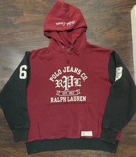 Vintage 90s Ralph Lauren Polo Jeans Champions Colorblock Hoodie Size XL