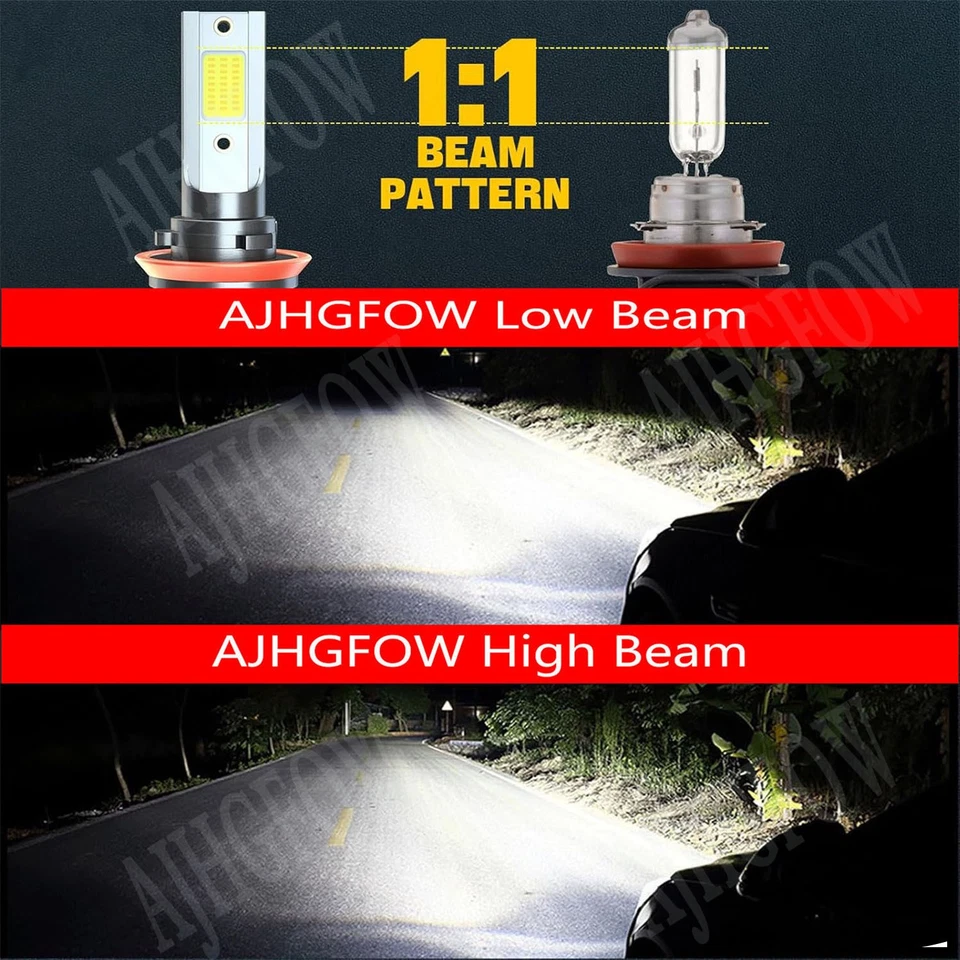 Kit de bombillas de faros LED H9 H11 haz alto 6000K para Porsche Cayman 2008-2011 2012 Foto 3 de 4