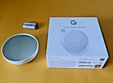 Google Nest GA01334 Snow Smart Thermostat with Wi-Fi Compatibility