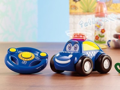 PLAYTASTIC FERNGESTEUERTES POLIZEI-AUTO MIT Licht- und Soundeffekten (Sirene)