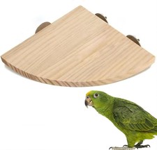 6.7 Inch Flat Bird Perch Smooth Polished Natural Pine Wood Bird Cage Platform