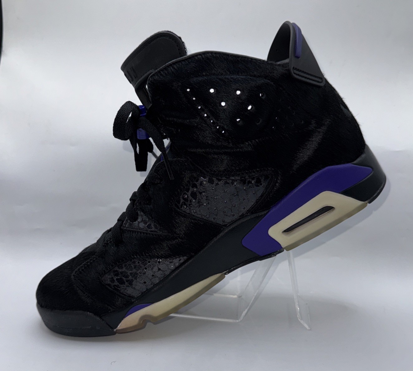Nike Air Jordan 6 Retro x Social Status Uomo Taglia 11 Sneakers Nero Pony Hair