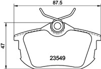 Hella Pagid Bremsbelagsatz Scheibenbremse 8DB 355 018-271 FüR Volvo Mitsubishi 1