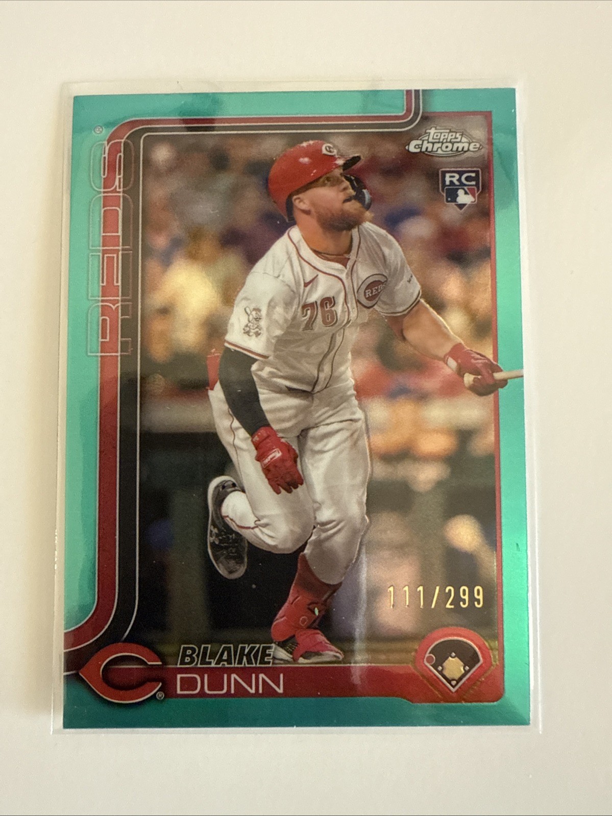 2025 Topps Chrome Teal Refractor #161 Blake Dunn RC 111/299 Cincinnati Reds