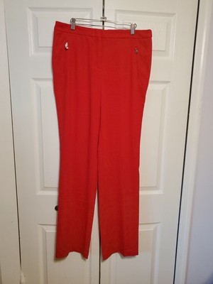BCBG MAX AZRIA Red Dress Pants Women's LARGE/12 Length 35.5'' Waist 35''