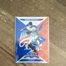 Panini 2025 Crusade Crusade Roman Anthony Red Sox #95 Blue Cracked Ice RC